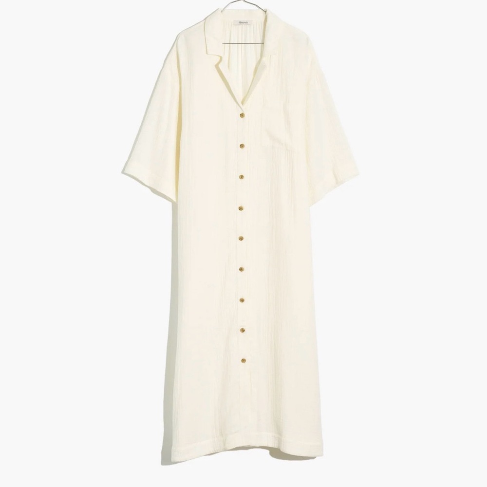 Madewell Lightestspun Cover-Up Maxi Shirtdress Women’s size XXS Lighthouse - Picture 3 of 14